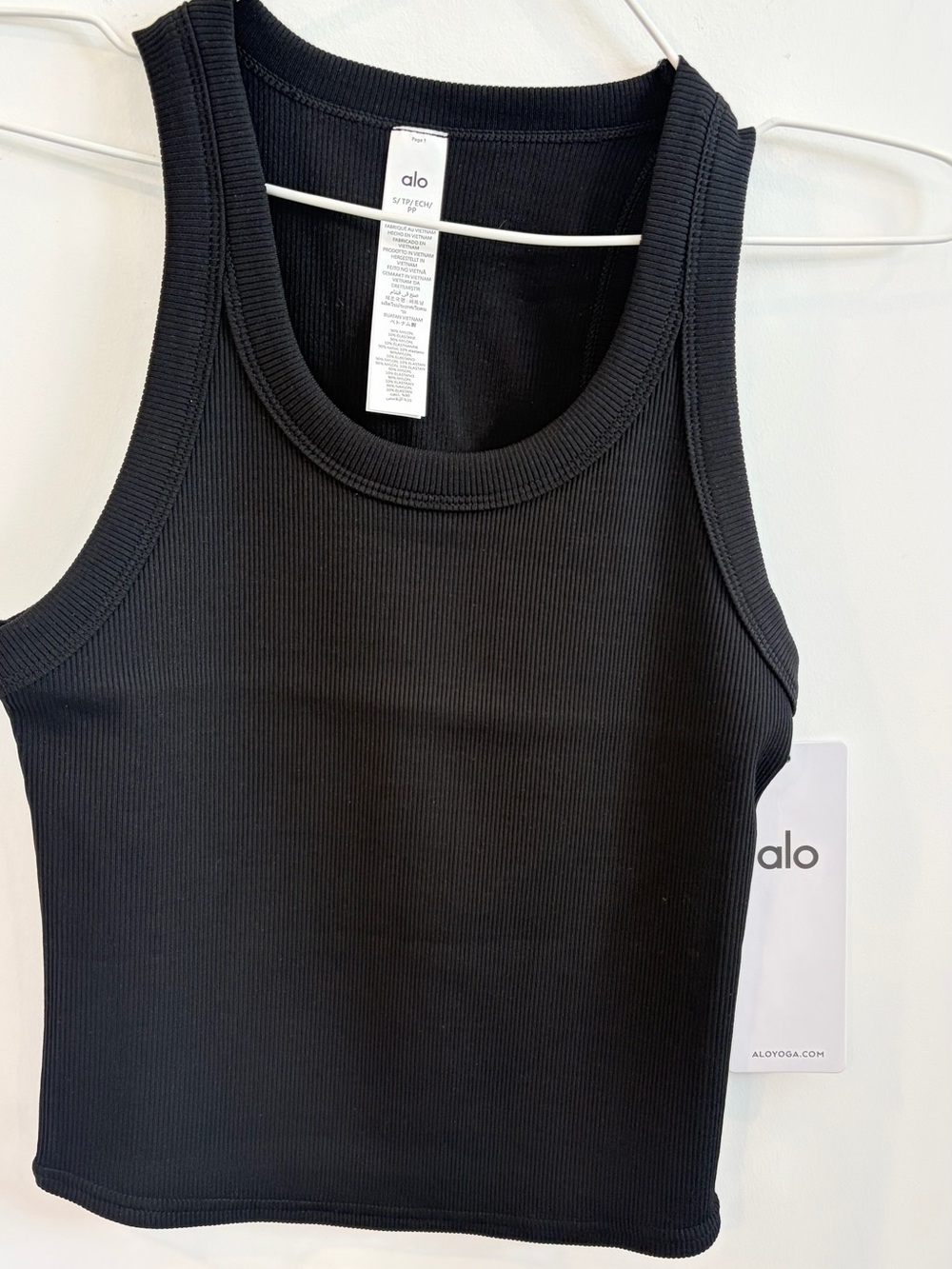 & Other Stories Black Ribbed Tank Top